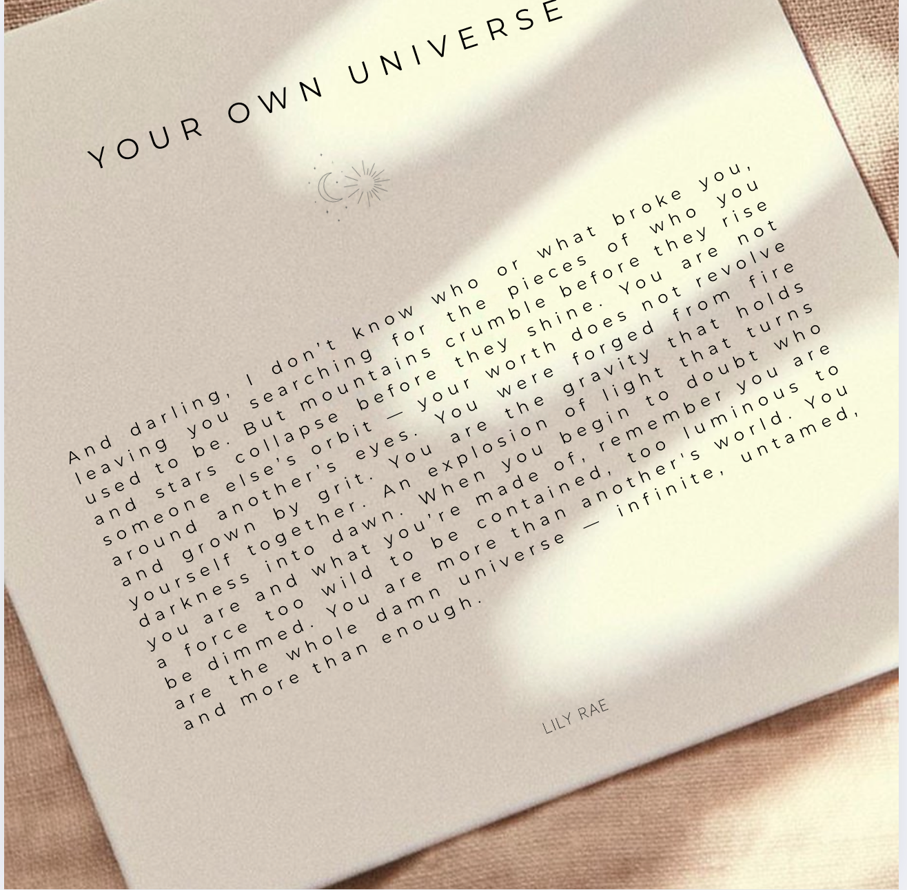 CENTER OF YOUR OWN UNIVERSE NECKLACE