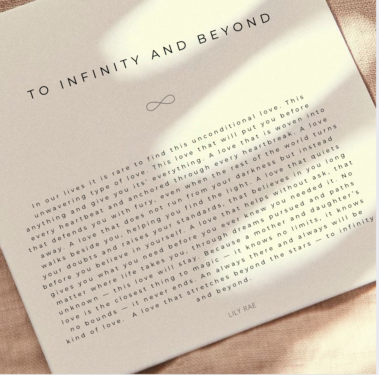 TO INFINITY AND BEYOND NECKLACE