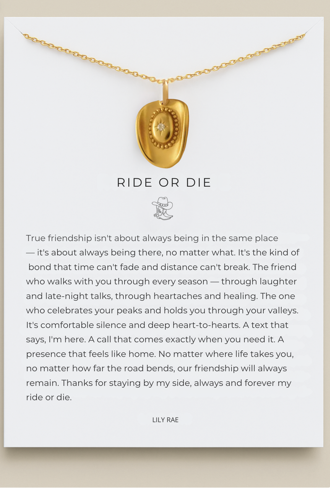 RIDE OR DIE NECKLACE