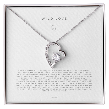 Lily Rae Wild Love Necklace Silver