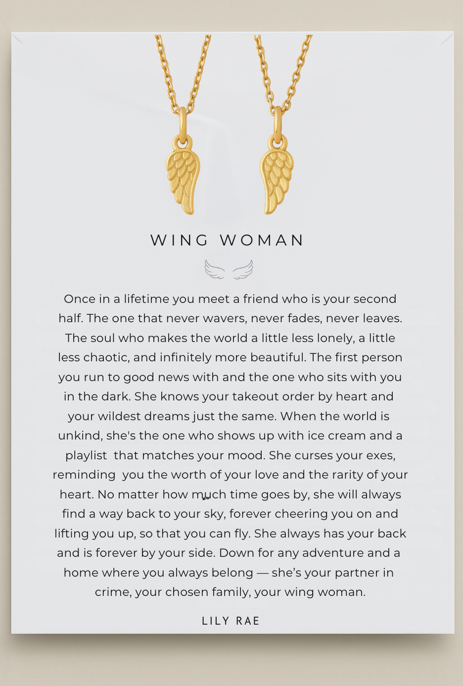 WING WOMAN NECKLACE